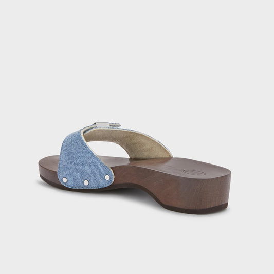 PESCURA HEEL DEN-W BLUE DENIM
