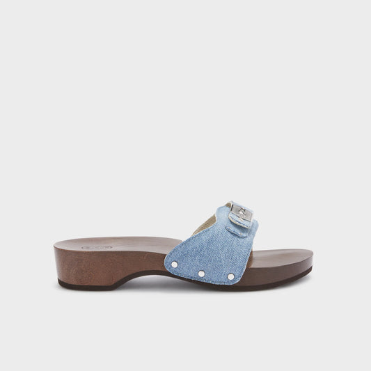 PESCURA HEEL DEN-W BLUE DENIM